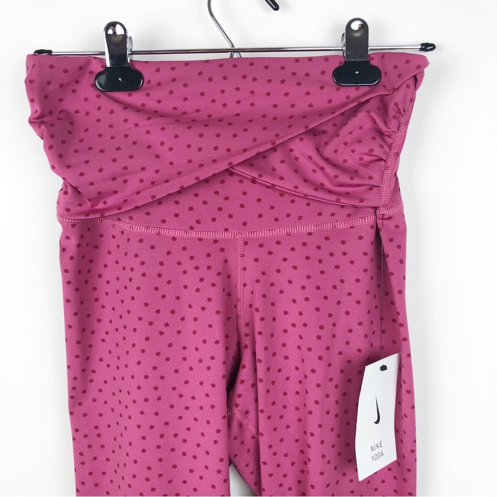 Nike Yoga Pink Dots 7/8 Leggings High Rise New Size S - Picture 7 of 14